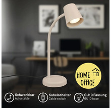 Verstellbare Schreibtischlampe mit GU10 Fassung und Kabelschalter für das Home Office