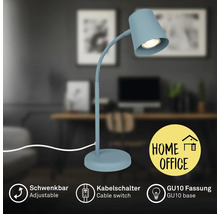 Schreibtischleuchte mit verstellbarem Schwenkarm, Kabelschalter und GU10 Fassung für das Homeoffice