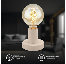 Tischleuchte mit E27 Fassung und Kabelschalter