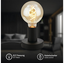 Tischleuchte mit E27 Fassung und Kabelschalter