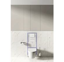 Salle de bains moderne avec WC suspendu, bâti-support et réservoir de chasse Laufen