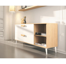 Sideboard mit Schubladen und Regalen im Wohnzimmer