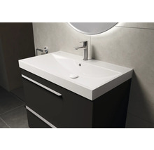 Combinaison de lavabo avec lavabo blanc et meuble bas avec tiroirs