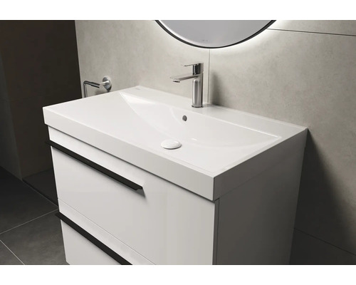 Meuble-lavabo avec deux tiroirs et vasque à poser