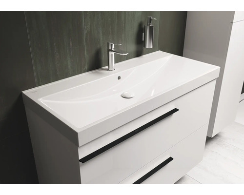 Meuble-lavabo avec meuble bas, robinet et distributeur de savon