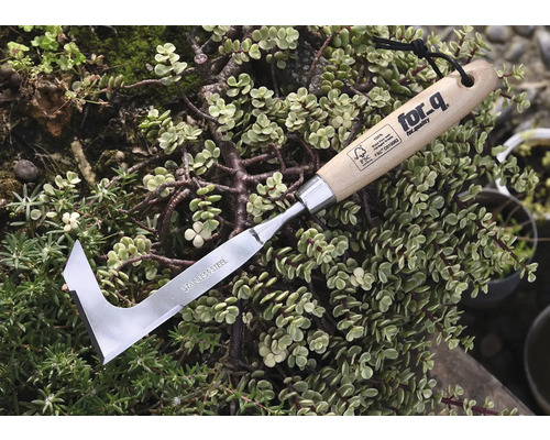 Fugen- und Kantenkratzer mit Edelstahlklinge und Holzgriff