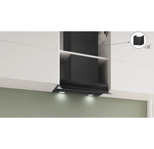 Integrierte Dunstabzugshaube in einer modernen Küche.