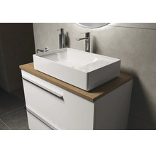 Meuble-lavabo avec vasque à poser, robinet et distributeur de savon