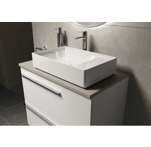 Meuble-lavabo avec armoire et lavabo à poser dans la salle de bains