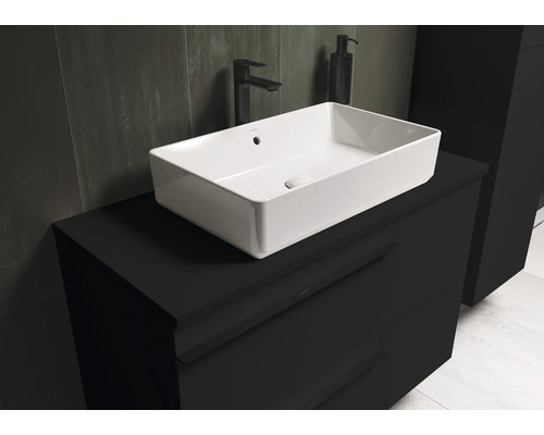 Meuble-lavabo avec meuble sous-vasque dans la salle de bain.