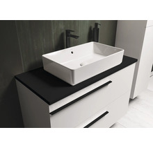 Meuble-lavabo avec vasque à poser dans la salle de bains