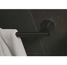 Porte-serviettes noir avec serviette