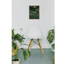 Image décorative avec motif de plante au-dessus d'une chaise
