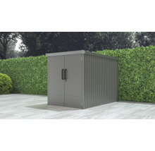 Abri de jardin en métal avec double porte dans le jardin