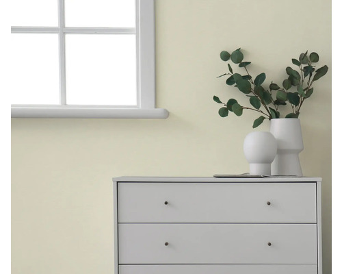 Vue intérieure avec commode, décoration et fenêtre pour une ambiance claire et organisée.