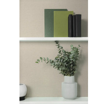 Étagère avec des livres et de l'eucalyptus dans un vase