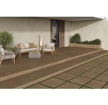 Terrasse avec mobilier de jardin et dalles de sol