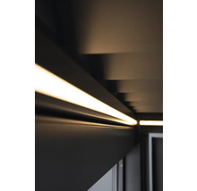 Gros plan d'un toit de terrasse avec éclairage LED