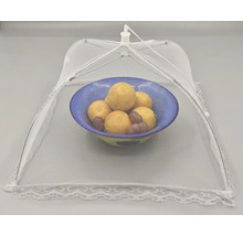 Assiette de fruits sous un couvercle alimentaire