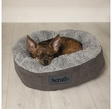 Chien dormant dans un panier rond gris Scruffs