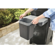 Abfallbehälter für Grill mit herausnehmbarem Inneneimer