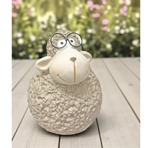 Dekofigur Schaf mit Brille für den Garten