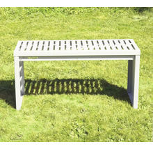 Banc de jardin en aluminium avec sommier à lattes sur pelouse
