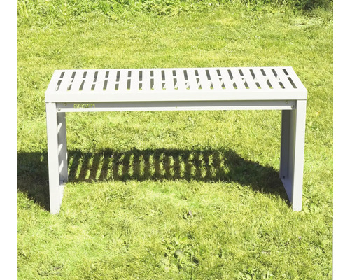 Banc de jardin en aluminium avec sommier à lattes sur pelouse