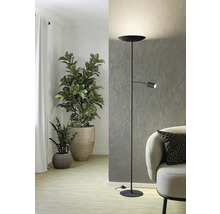 Szene mit einer Stehlampe mit Leselampe, Pflanzen und einem Sessel