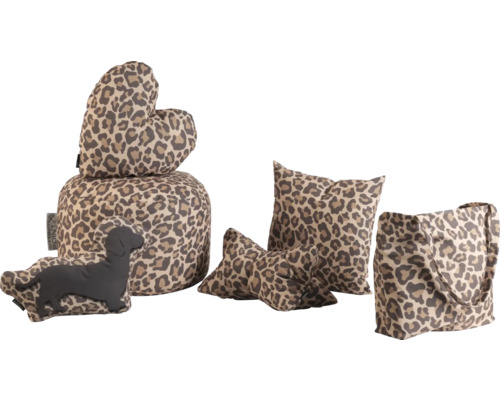 Dekokissen, Sitzkissen und Tragetasche mit Tiermuster