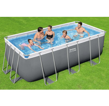 Rechteckiger Bestway Steel Pro Max Pool mit Personen im Wasser
