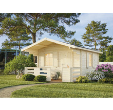 Maison de jardin en bois avec véranda dans le jardin