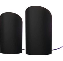 Zwei formschöne Lichtobjekte für den Außenbereich