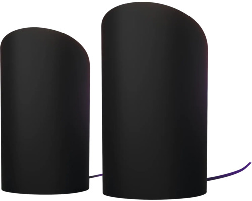 Zwei formschöne Lichtobjekte für den Außenbereich