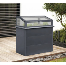 Jardinière surélevée en métal avec couvercle transparent pour le jardin