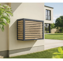 Wandmontierte Klimaanlagenverkleidung mit horizontalen Lamellen