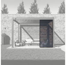 Pergola avec paroi à lamelles dans le jardin