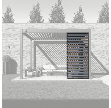 Terrasse avec paroi à lamelles pour l'ombrage