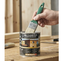 Farbdose Holzlasur Plus mit Pinsel