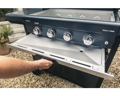 Barbecue CampinGaz avec table d'appoint retirée