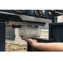 Bac de récupération des graisses sous un gril