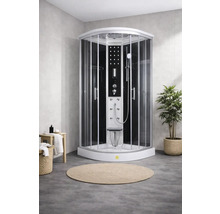 Komplette Duschkabine mit Funktionen wie Regendusche und Massagedüsen