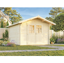 Gartenschuppen aus Holz mit Doppeltür im Aussenbereich