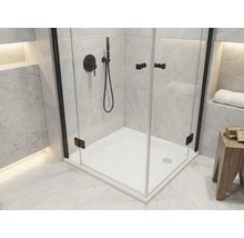 Cabine de douche avec parois en verre et robinetterie