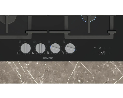 Siemens Kochfeld mit Bedienknebeln und Digitalanzeige