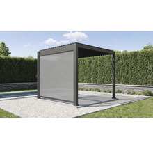 Pergola moderne avec paroi latérale dans un espace jardin