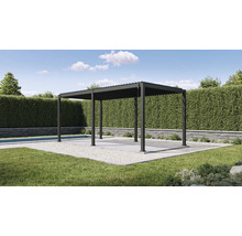 Pergola moderne en métal dans le jardin
