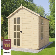Abri de jardin en bois avec double porte et fenêtres