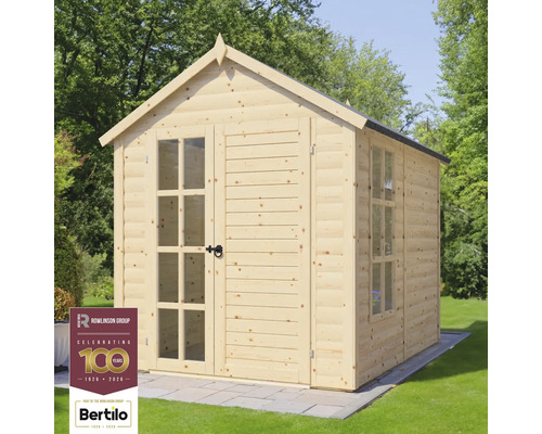 Abri de jardin en bois avec double porte et fenêtres