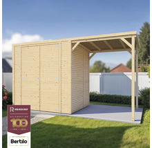 Gartenschrank mit Überdachung aus Holz im Aussenbereich